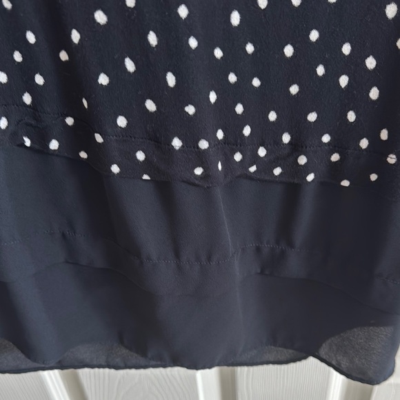LOFT Black and White Polka Dot Tank Top - Picture 4 of 4